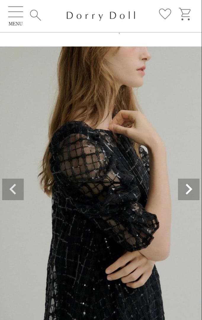 Dorry Doll Kirakira check onepiece ブラック