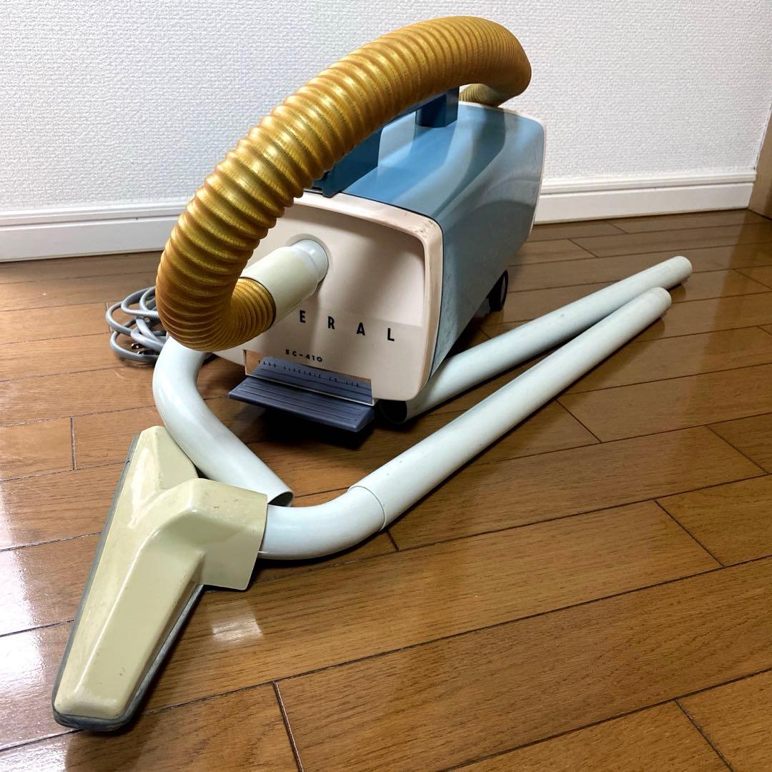 昭和レトロ 業務用掃除機 EC-410 通電/足踏み動作OK インダストリアル