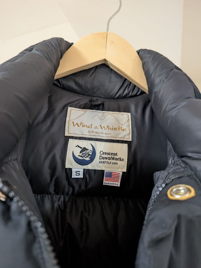 CRESCENT DOWN WORKS　ブラック　ダウンベスト　Sアメリカ製