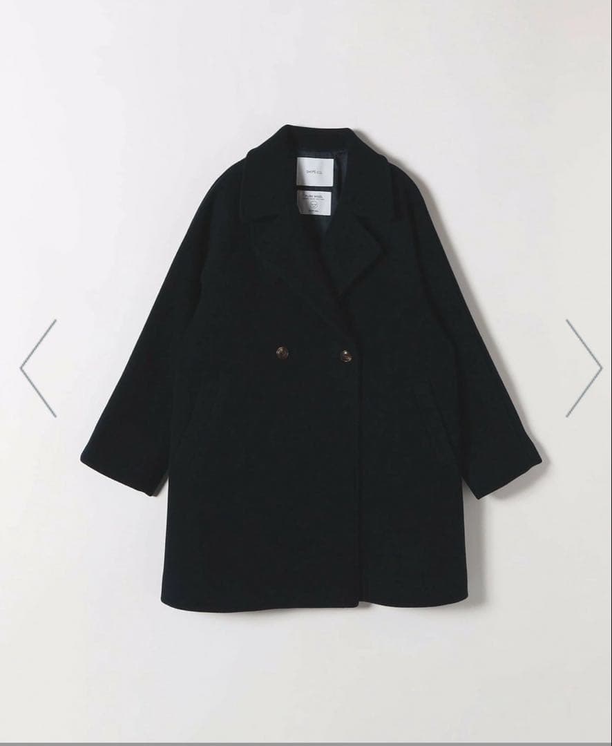 SHIPS any*PUREWOOL スタンド&テーラード ハーフコート