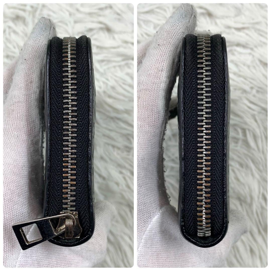 【✨美品✨】ロエベ アナグラム リピート ラウンドジップ 長財布 ブラック