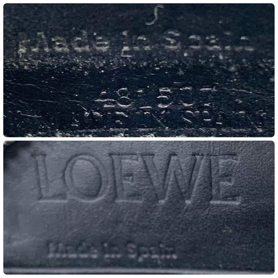 【✨美品✨】ロエベ アナグラム リピート ラウンドジップ 長財布 ブラック