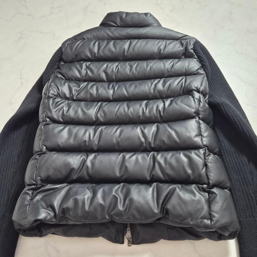 【美品】ハイストリート 羊革 ダウンジャケット ブラック M