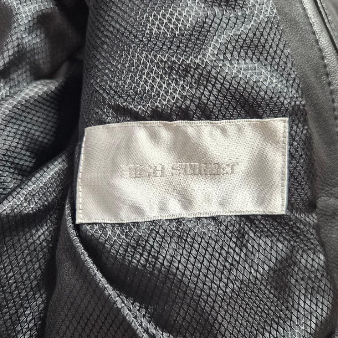 【美品】ハイストリート 羊革 ダウンジャケット ブラック M