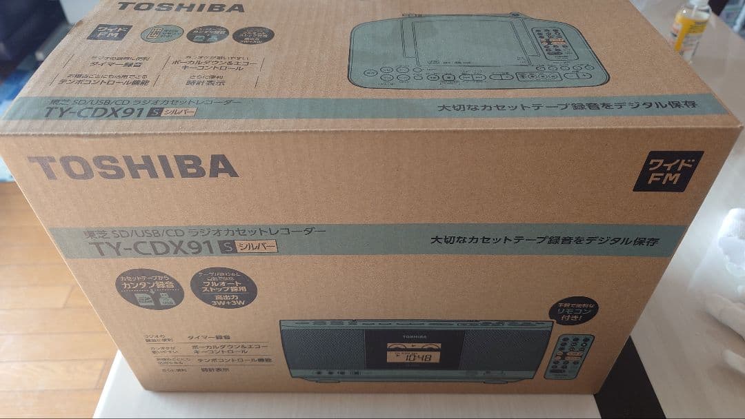 東芝 SD/USB/CDラジオカセットレコーダー　TY-CDX91S