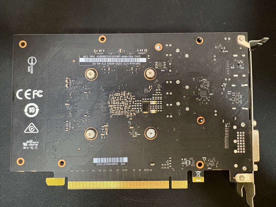 グラフィックボード・グラボ・ビデオカード msi GeForce GTX 1650 AERO ITX 4G OC