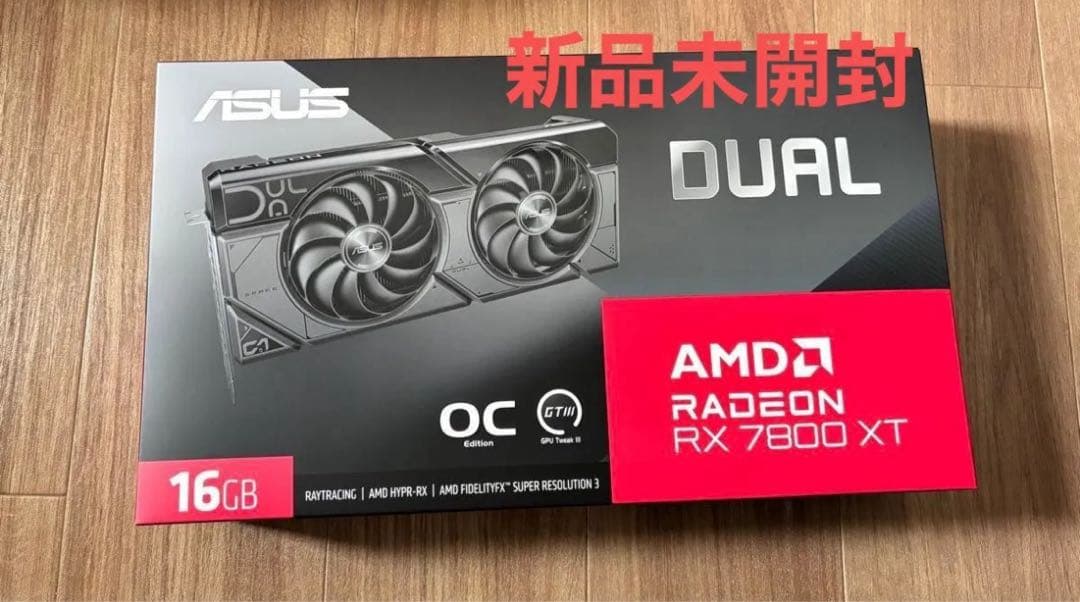 グラフィックボード・グラボ・ビデオカード ASUS DUAL-RX7800XT-O16G