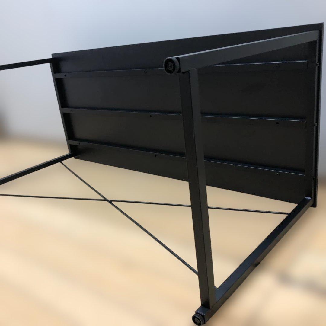 送料無料　シンプルデスク 幅140cm ブラック ワークデスク　250723-8