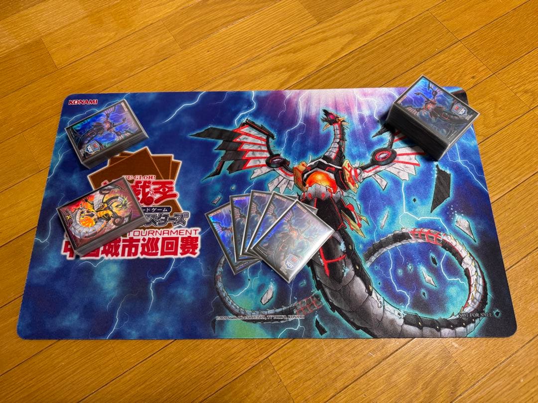 遊戯王 中国都市巡回大会 無限泡影 プレイマット スリーブセット 世界8枚