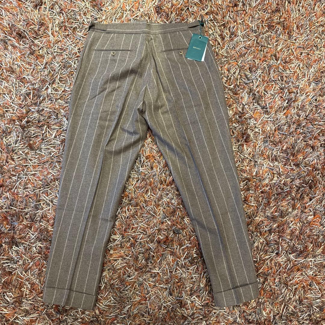 新品　BERWICH ベルウィッチ　スコッチ　チョークストライプ　ベージュ　48