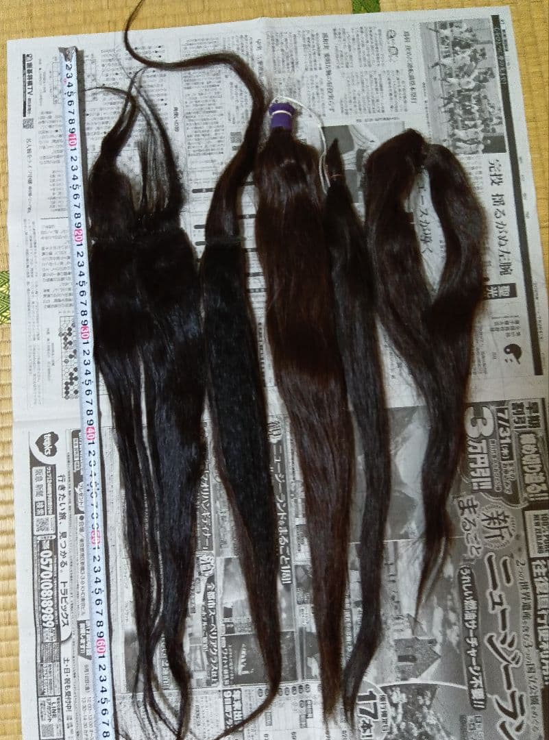 日本髪　地毛結　かもじ　人毛　5種類　花嫁　成人式