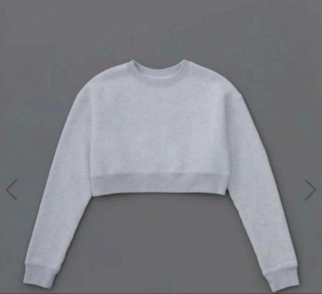 yo biotop cropped sweat shirt ホワイト