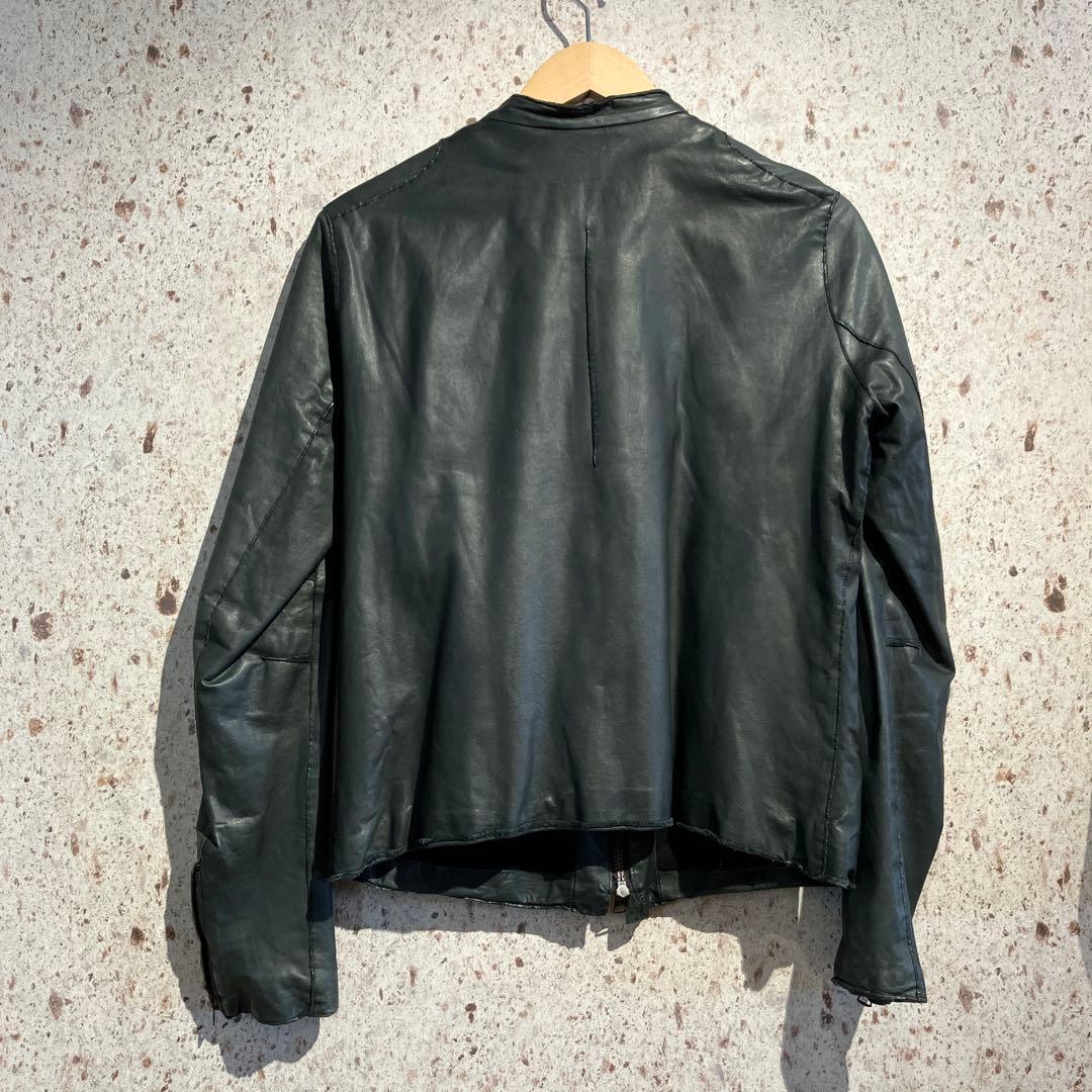 ブランド古着　sissi ウォッシャブルレザーライダース　シシ　カーフレザー