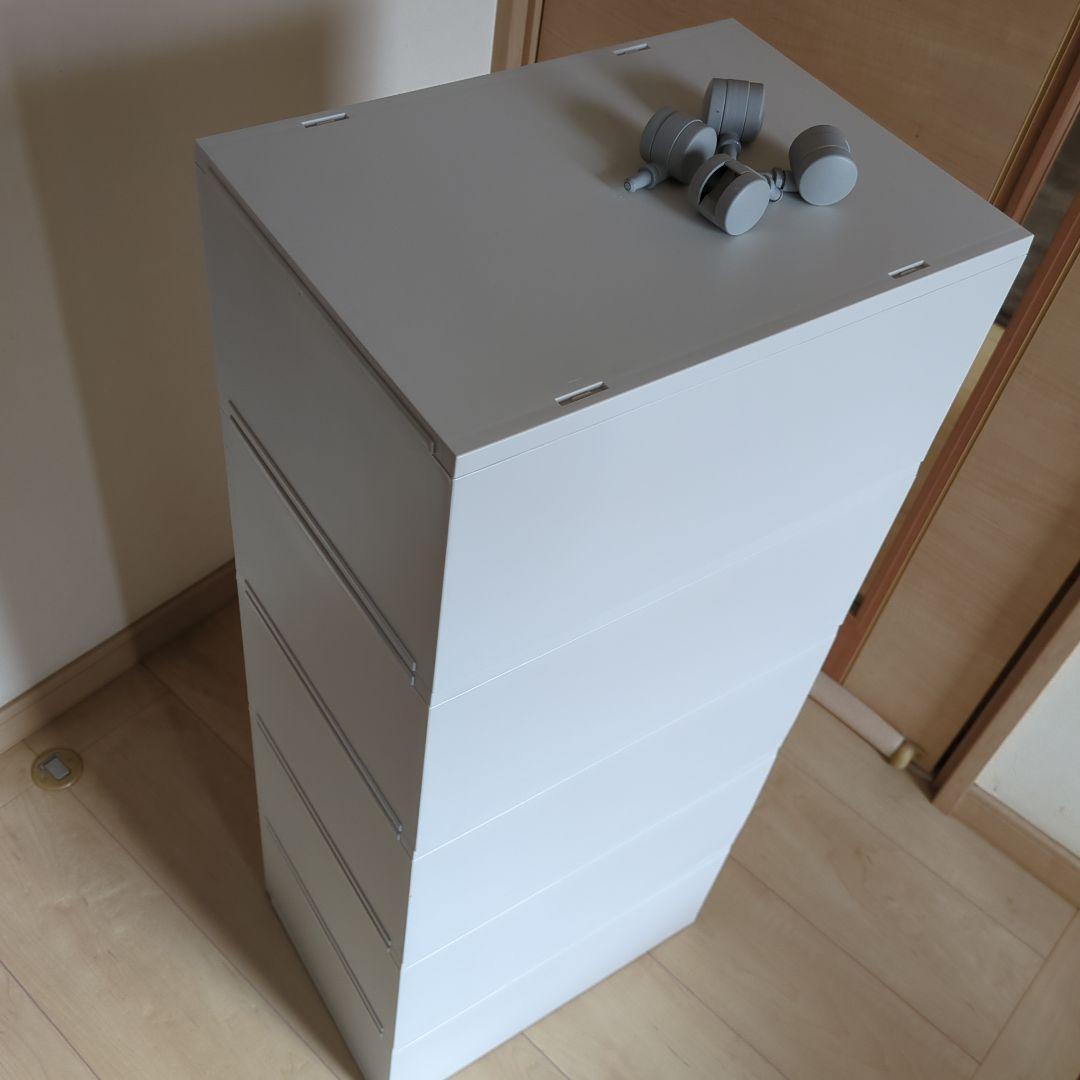 無印良品 ポリプロピレンケース 引出式 （ホワイトグレー） 5個