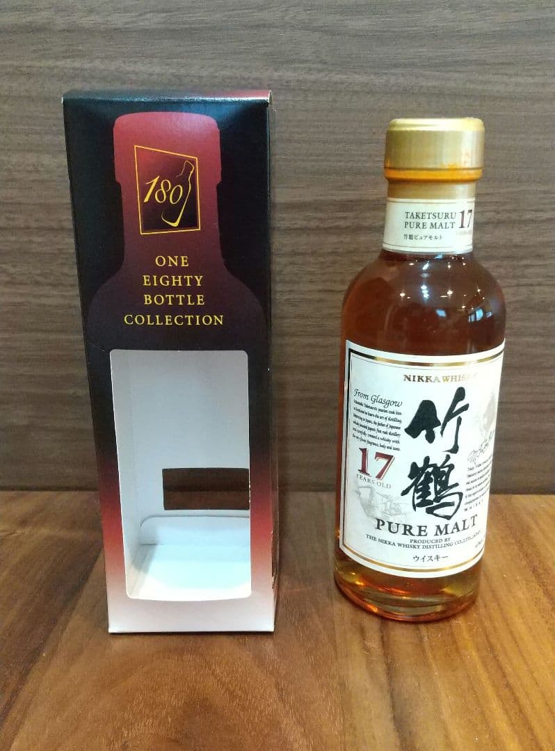 ニッカウイスキー 竹鶴17年ピュアモルト 180ml未開封 箱付き