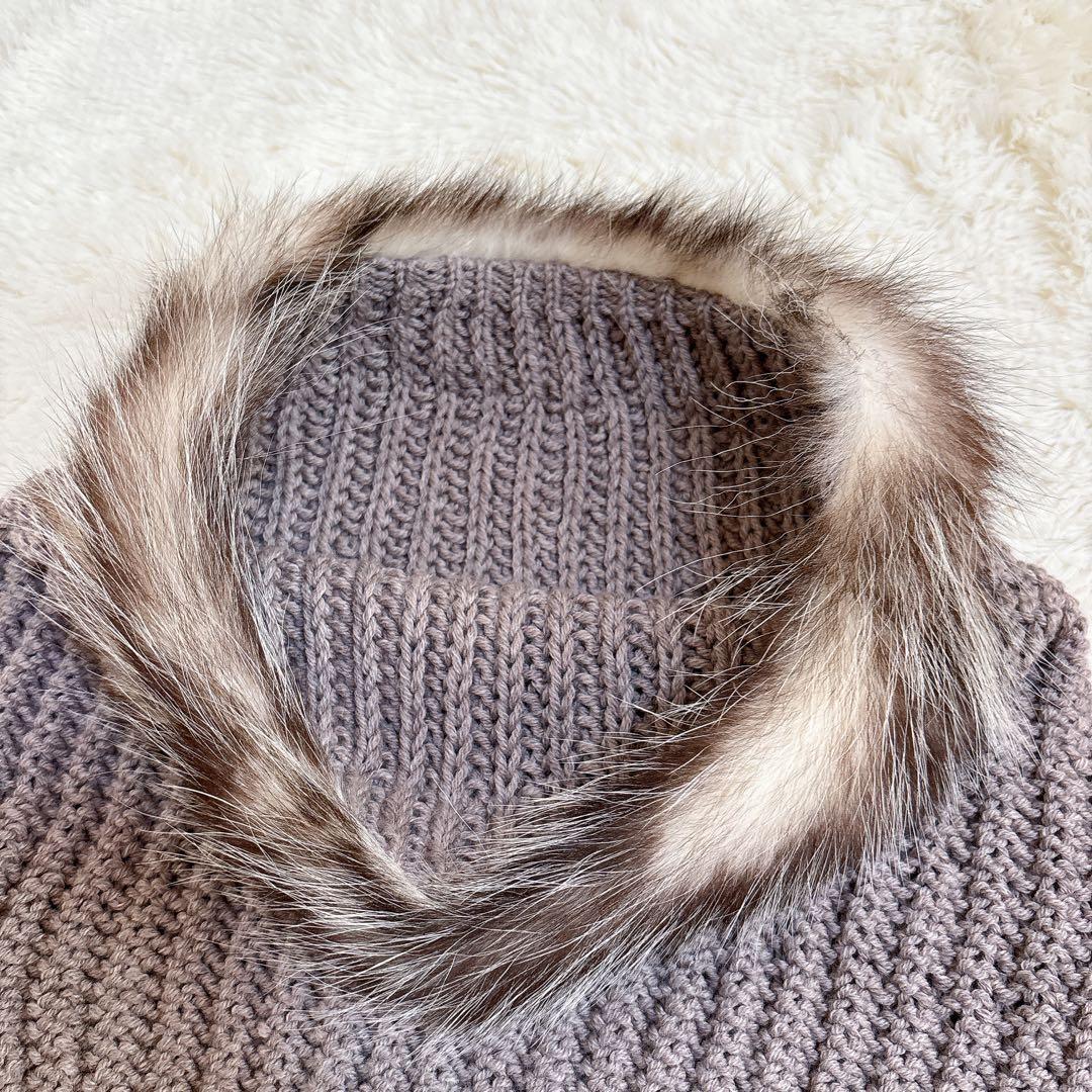 極美品☆マックスマーラ オポッサムファー 毛皮 スヌード 近年モデル