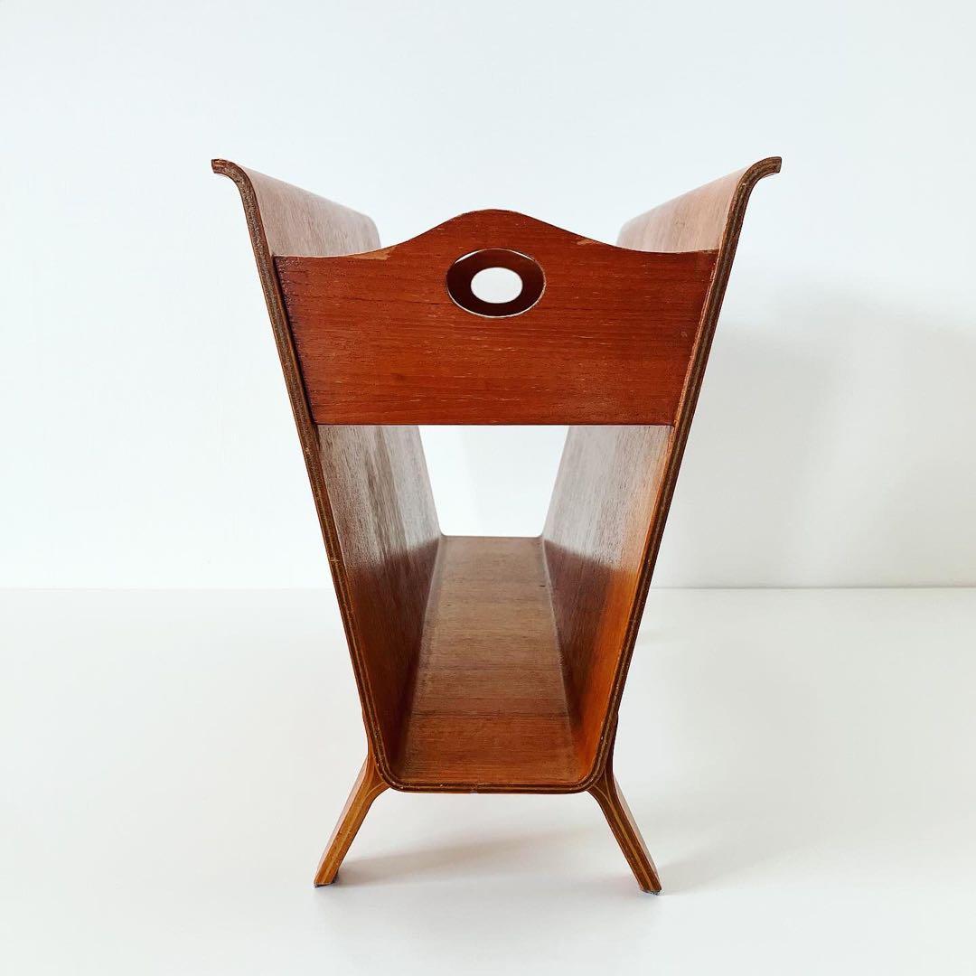 サイトーウッド　マガジンラック　小物入れ　70s ビンテージ家具　古道具　古家具