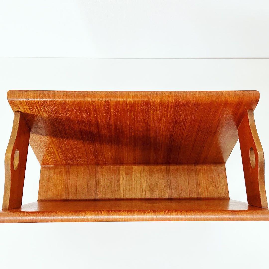 サイトーウッド　マガジンラック　小物入れ　70s ビンテージ家具　古道具　古家具