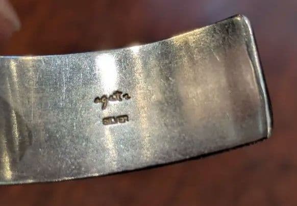 専用シルバー エッチング模様 バングル、ラピスシルバーブレスレットセット