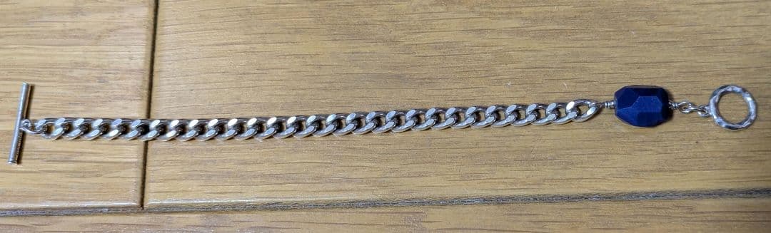 専用シルバー エッチング模様 バングル、ラピスシルバーブレスレットセット