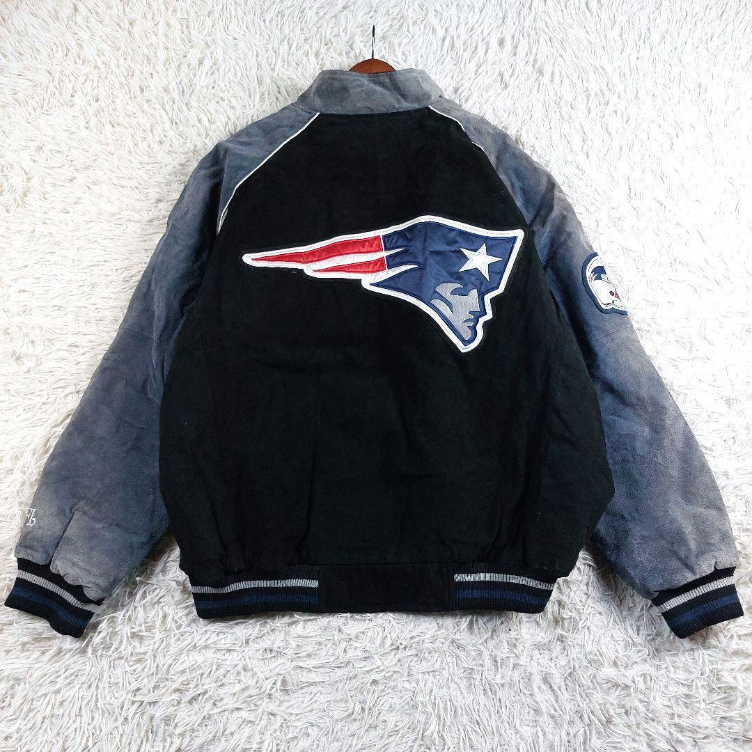 XXL 鬼フェード NFL ペイトニオッツ キルティング レザー両面 スタジャン