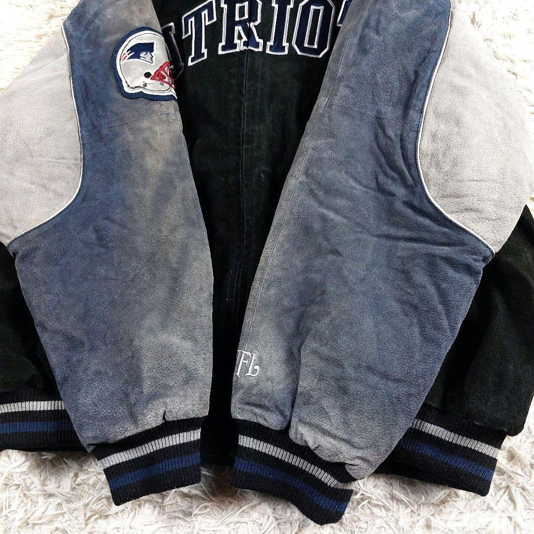 XXL 鬼フェード NFL ペイトニオッツ キルティング レザー両面 スタジャン