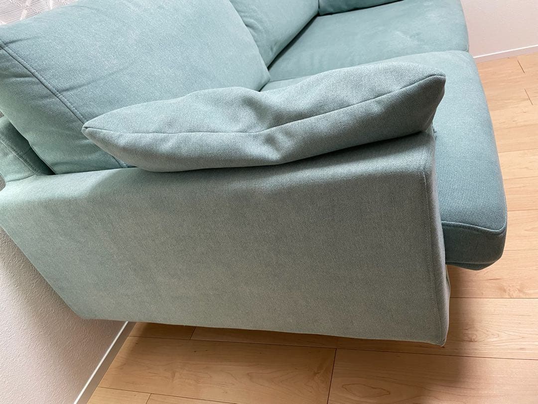 【高野木工】レオソファ2.5人掛け　ライトブルー