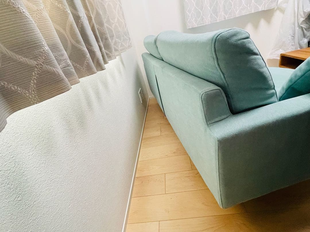 【高野木工】レオソファ2.5人掛け　ライトブルー