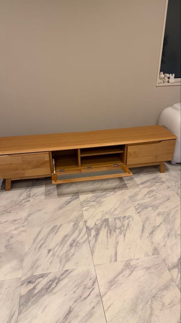 ニトリ テレビ台 ローボードNアルナス 180 天然木 ライトブラウン