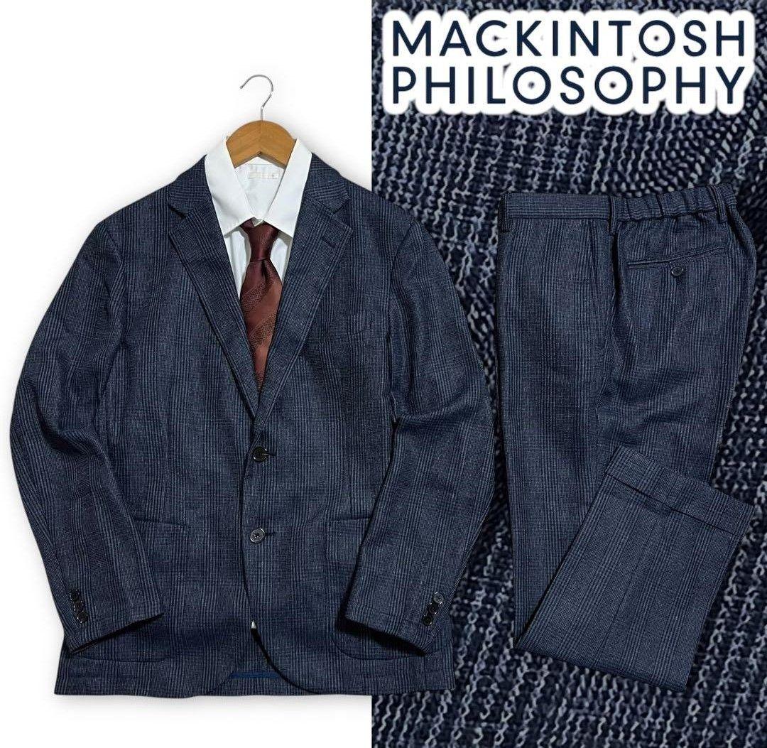 美品 マッキントッシュフィロソフィー グレンチェック柄 セットアップ スーツ