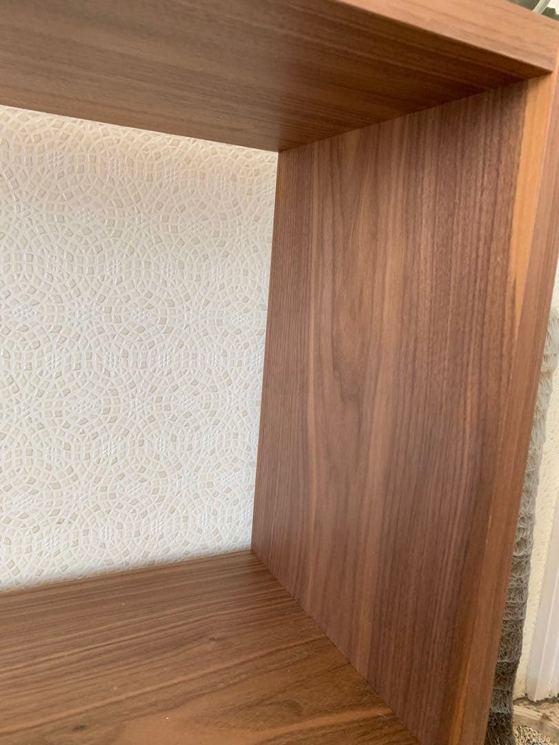 MUJI スタッキングシェルフ・ワイド・2段・ウォールナット材　無印　無印良品