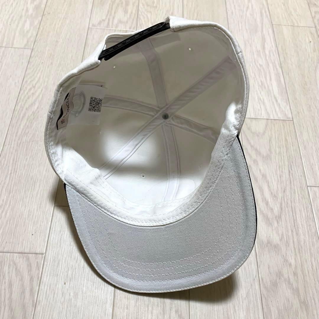 モンクレール　キャップ　デカワッペン　帽子　ホワイト　国内正規品 4K19