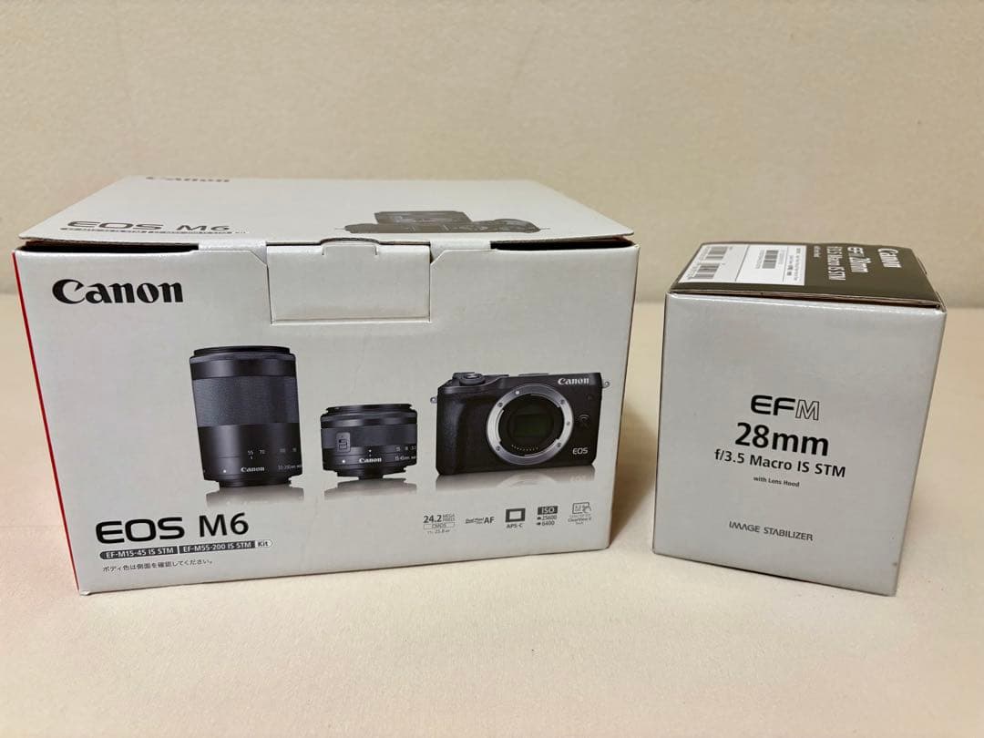 軽量コンパクト・旅に最適✨EOS M6 ダブルズーム＋28mmマクロセット