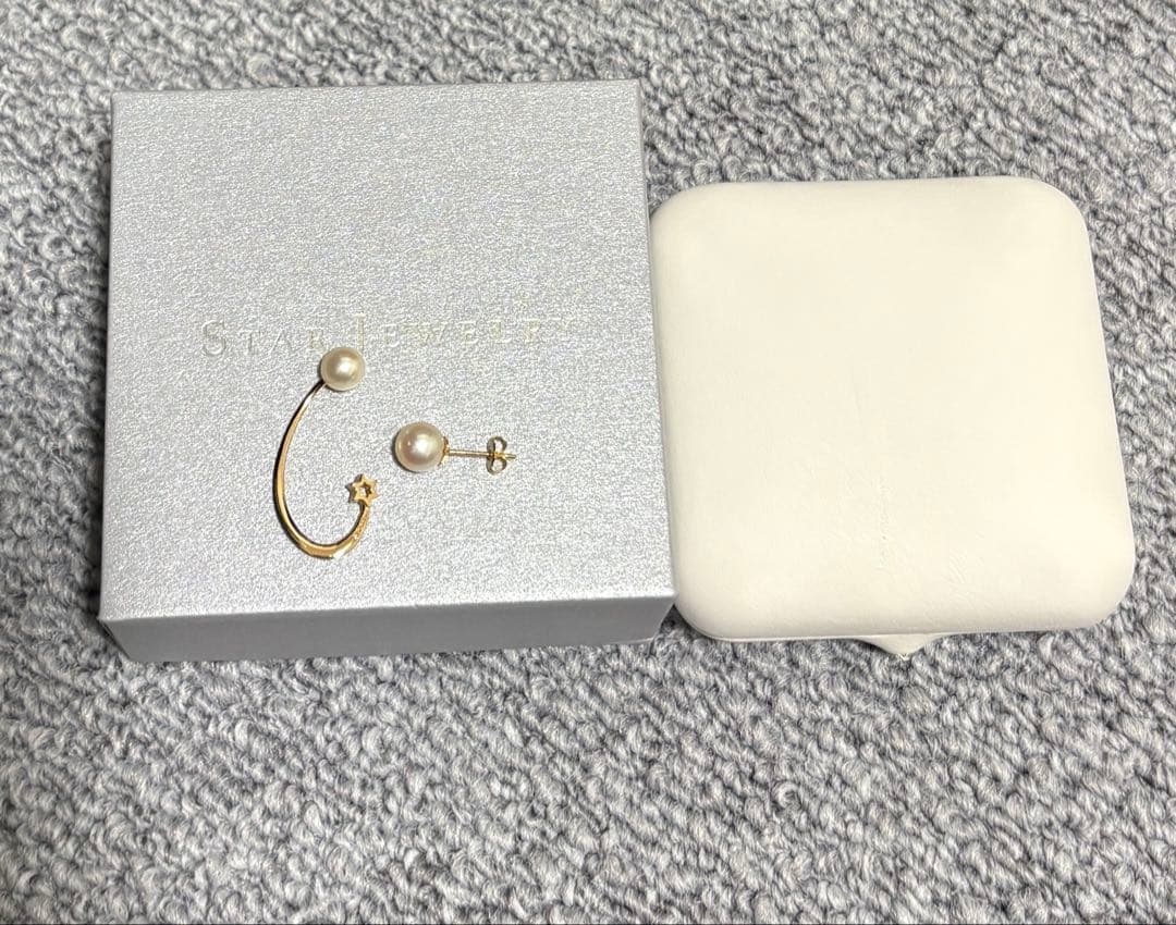 スタージュエリー パール　3way ピアス　k10 YG 10金