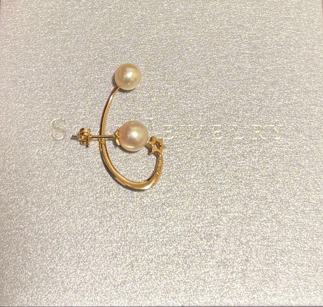 スタージュエリー パール　3way ピアス　k10 YG 10金