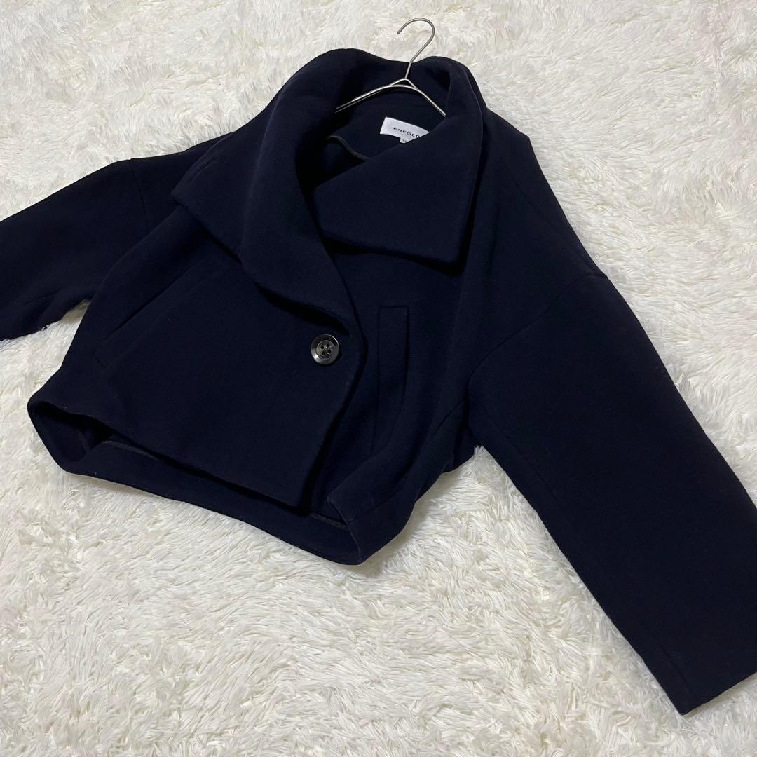 【ENFÖLD✨】定価5.8万　ウールリバーモッサショートドルマンコート　36