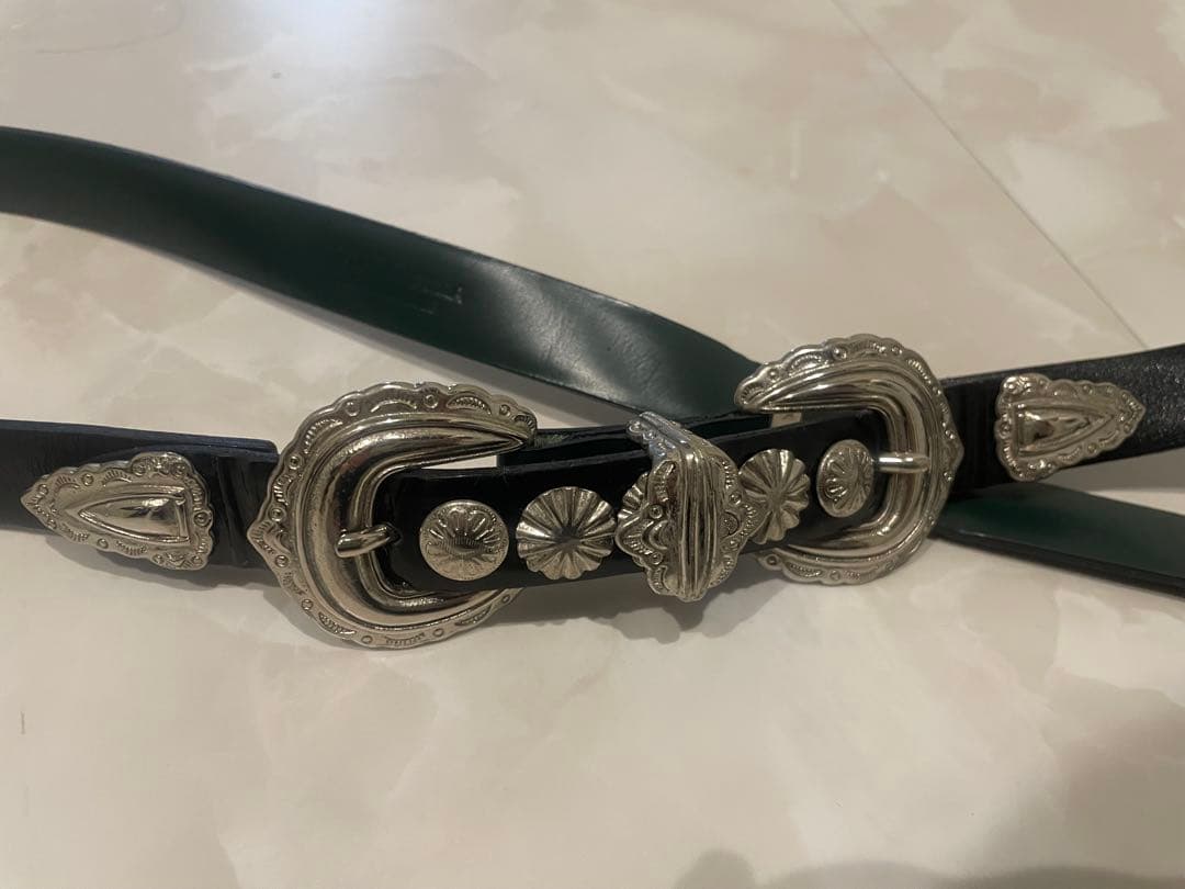 まめちゃんさま専用　TOGA PULLA バックルベルト ブラック×グリーン