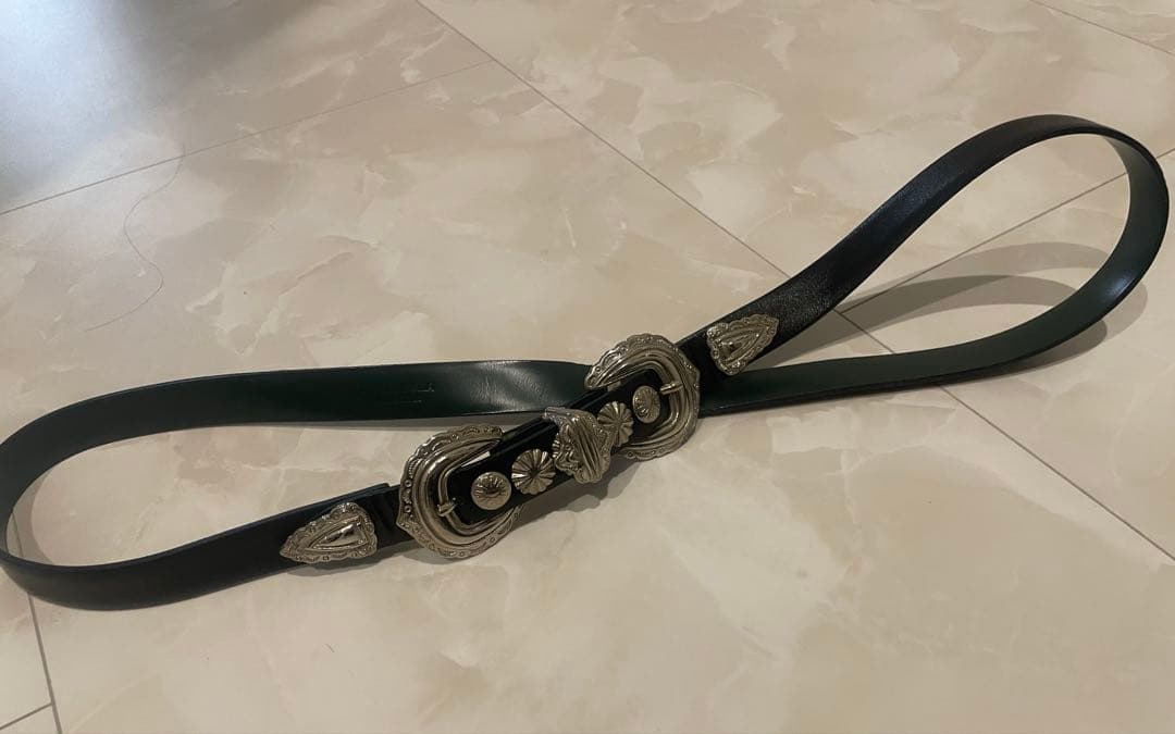 まめちゃんさま専用　TOGA PULLA バックルベルト ブラック×グリーン