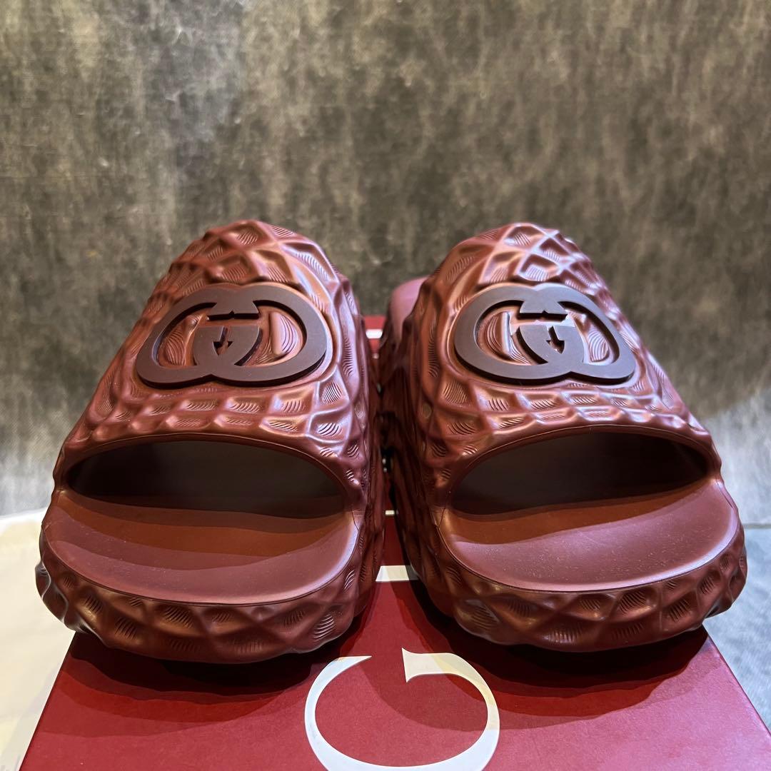 未使用 GUCCI インターロッキングG メンズ スライドサンダル　28cm