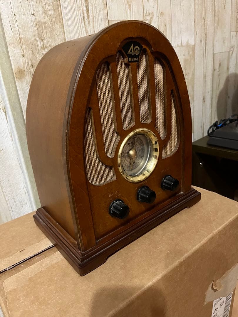 朝日放送　40周年記念品　松下電器製　AM FM レトロ調　ラジオ　中古品