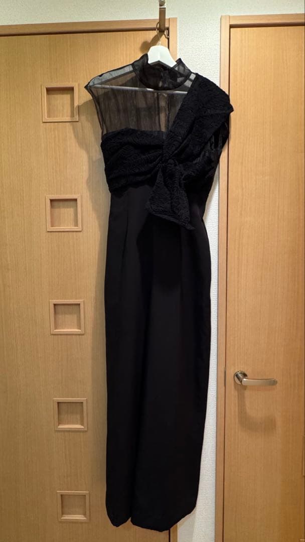 ラグナムーン　エンブロイダリーツイストパンツドレス黒