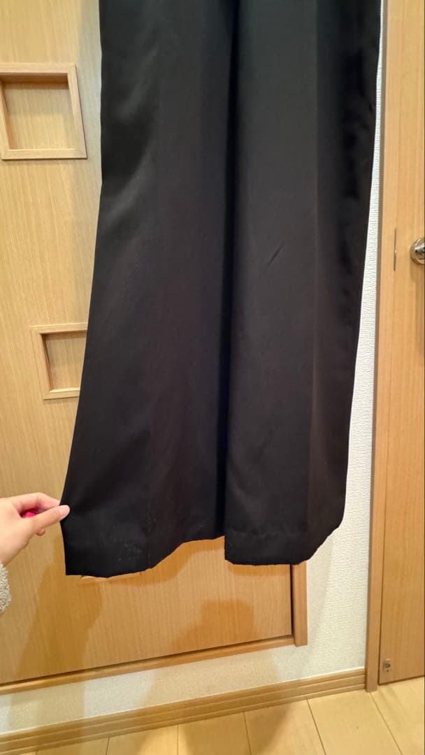 ラグナムーン　エンブロイダリーツイストパンツドレス黒