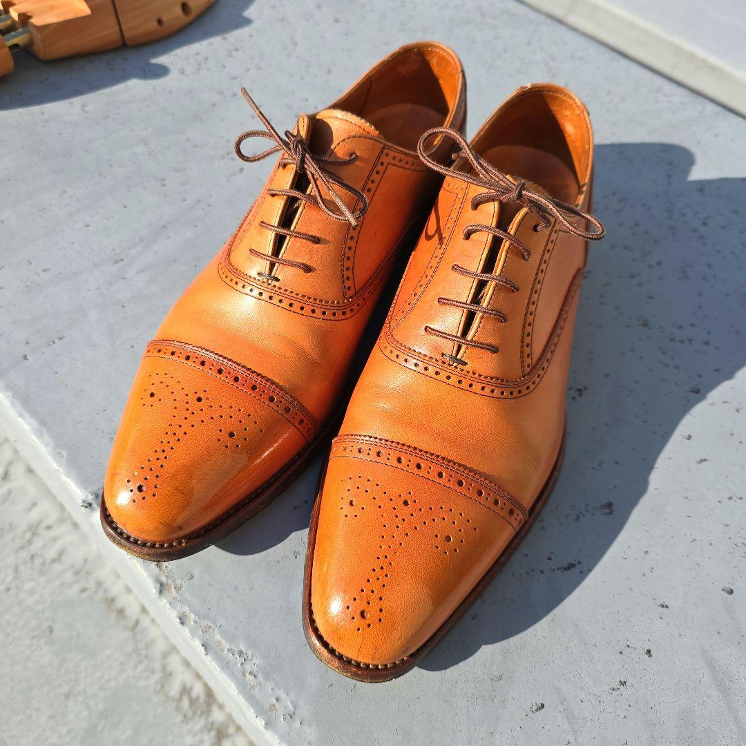 SCOTCH GRAIN ビジネスシューズ 25.5cm ブラウン セミブローグ