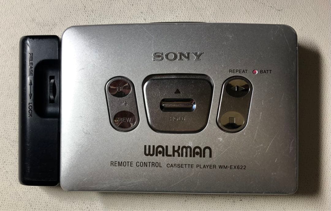 液漏れ復活、普通品WM-EX622 SONYカセットウォークマン可動品Qシルバー