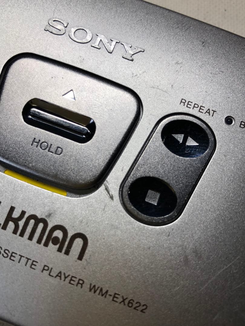 液漏れ復活、普通品WM-EX622 SONYカセットウォークマン可動品Qシルバー