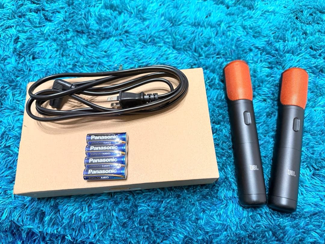 JBL PartyBox Encore 専用マイク2本＋電池セット 箱付 送料込