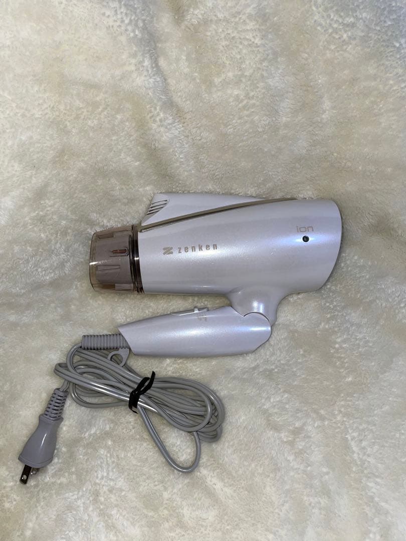 ドライヤー ゼンケン 電磁波低減 ヘアードライヤー ホワイト ZD-1000w
