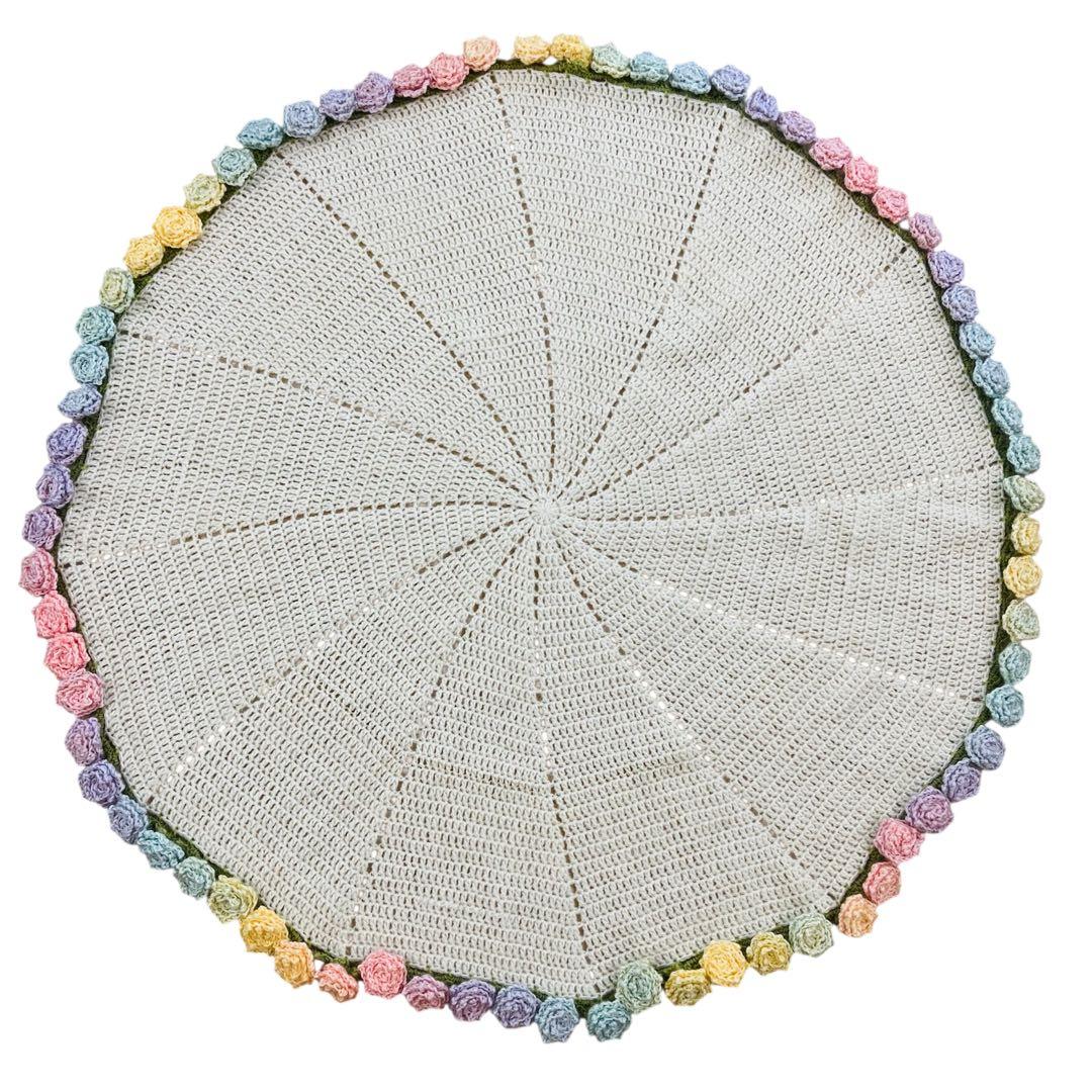 花束ブランケット　レインボーローズ