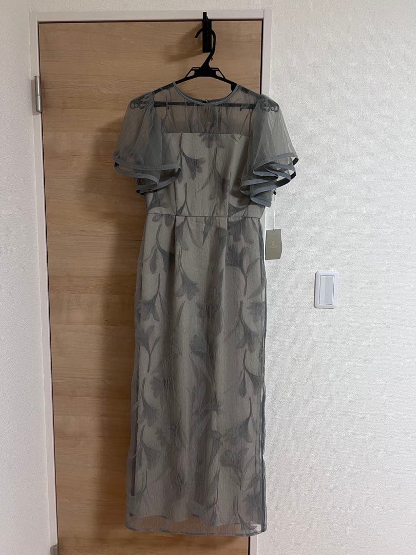 Circurar sleeve flower dress オケージョンドレス