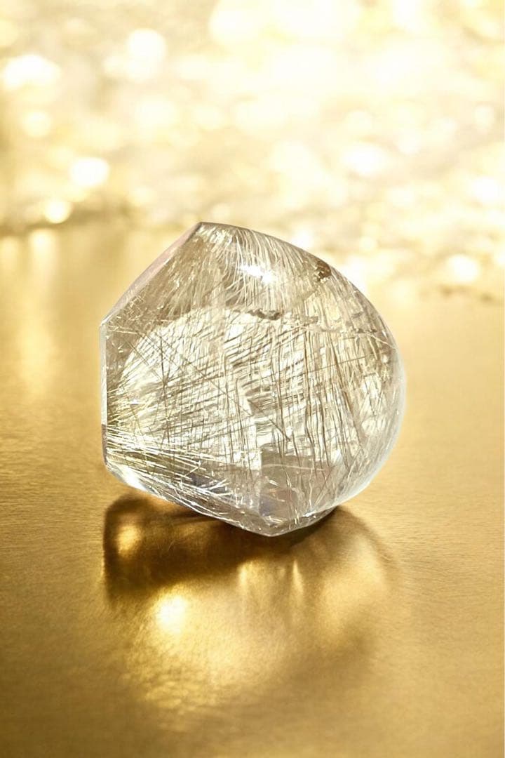 ルチルクォーツ多面体 インテリア小物